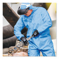 KleenGuard A65 Zipper Front Flame-Resistant Hooded Coveralls, Elastic Wrist and Ankles, 2X-Large, Blue, 25/Carton