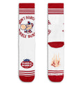 Dubble Bubble Gum Don't Burst My Bubble Candy Logo Socks - White/Red by Tee Luv