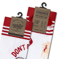 Dubble Bubble Gum Don't Burst My Bubble Candy Logo Socks - White/Red by Tee Luv