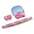 Fellowes Photo Gel Keyboard Wrist Rest with Microban Protection, 18.56 x 2.31, Pink Flowers Design