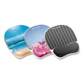 Fellowes Photo Gel Mouse Pad with Wrist Rest with Microban Protection, 9.25 x 7.87, Pink Flowers Design