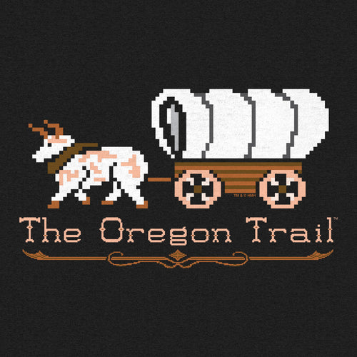The Oregon Trail Shirt Video Game Logo T-Shirt - Black by Tee Luv