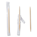 AmerCareRoyal Cello-Wrapped Round Wood Toothpicks, 2.5", Natural, 1,000/Box, 15 Boxes/Carton