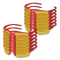 KleenGuard Equalizer Safety Glasses, Red Frames, Amber/Yellow Lens, 12/Box