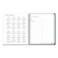Blue Sky Baccara Dark Monthly Planner, Baccara Dark Floral Artwork, 10 x 8, Gray/Black/Gold Cover, 2023