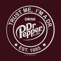Dr Pepper Trust Me I'm A Dr Est 1885 Soda Pop Logo T-Shirt - Burgundy by Tee Luv