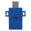 Verbatim Store ‘n' Go Dual USB 3.0 Flash Drive for USB-C Devices, 64 GB, Blue