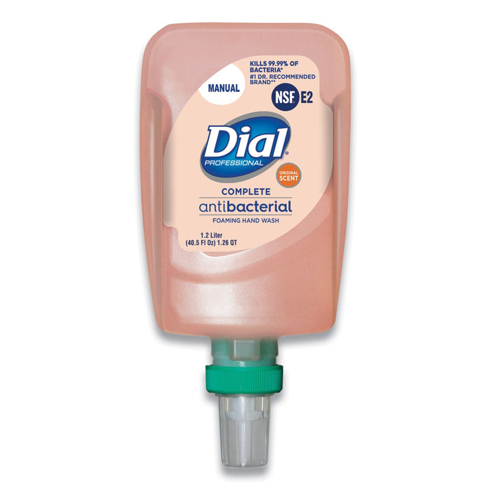 Dial Antibacterial Foaming Hand Wash Refill for FIT Manual Dispenser, Original, 1.2 L, 3/Carton