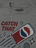 Retro Catch That Pepsi Spirit Soda Logo T-Shirt - Graphite Heather by Tee Luv