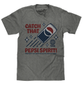 Retro Catch That Pepsi Spirit Soda Logo T-Shirt - Graphite Heather by Tee Luv
