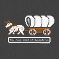 The Oregon Trail You Have Died of Dysentery Video Game Quote T-Shirt - Heather Graphite by Tee Luv