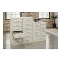 Tennsco Seven-Drawer Multimedia/Card File Cabinet, Black, 19.13" x 28.5" x 52"