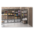 Tennsco Closed Commercial Steel Shelving, Five-Shelf, 36w x 12d x 75h, Medium Gray