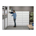 Tennsco Fixed Shelf Enclosed-Format Lateral File for End-Tab Folders, 6 Legal/Letter File Shelves, Light Gray, 36" x 16.5" x 75.25"