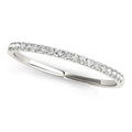 14k White Gold Pave Set Style Round Diamond Wedding Ring (1/8 cttw) by Bids.com