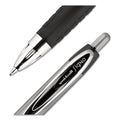 uniball Signo 207 Gel Pen, Retractable, Medium 0.7 mm, Black Ink, Translucent Black Barrel, 4/Pack