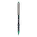 uniball VISION Roller Ball Pen, Stick, Fine 0.7 mm, Evergreen Ink, Gray Barrel, Dozen