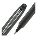 uniball Grip Roller Ball Pen, Stick, Micro 0.5 mm, Black Ink, Black Barrel, Dozen