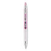 uniball Signo 207 Gel Pen, Retractable, Medium 0.7 mm, Black Ink, Pink Barrel, 2/Pack
