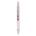 uniball Signo 207 Gel Pen, Retractable, Medium 0.7 mm, Black Ink, Pink Barrel, 2/Pack