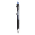 uniball Signo 207 Gel Pen, Retractable, Medium 0.7 mm, Blue Ink, Smoke/Black/Blue Barrel, Dozen