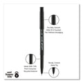 uniball ONYX Roller Ball Pen, Stick, Micro 0.5 mm, Black Ink, Black Matte Barrel, Dozen