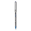 uniball VISION Roller Ball Pen, Stick, Fine 0.7 mm, Blue Ink, Blue/Gray Barrel, Dozen