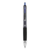 uniball Signo 207 Gel Pen, Retractable, Bold 1 mm, Blue Ink, Black/Blue Barrel, Dozen
