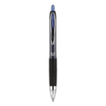 uniball Signo 207 Gel Pen, Retractable, Bold 1 mm, Blue Ink, Black/Blue Barrel, Dozen