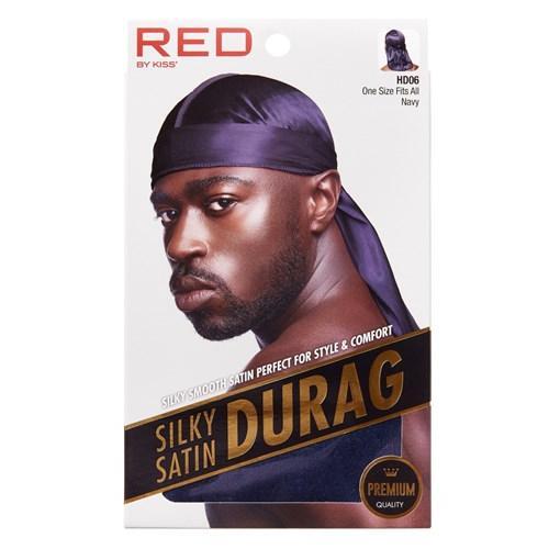 Red By Kiss Premium Silky Satin Durag - Navy Upgraded Extra Long Tails HD06 by Pasteur Pharmacy
