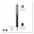uniball Jetstream Retractable Ballpoint Pen, 1 mm, Assorted Ink, Black Barrel, 5/Pack