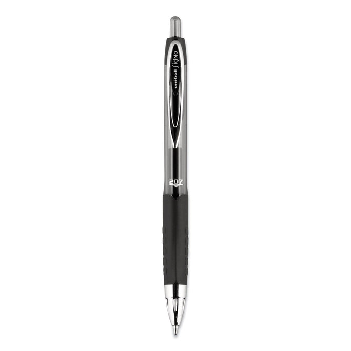 uniball Signo 207 Gel Pen Value Pack, Retractable, Medium 0.7 mm, Black Ink, Translucent Black Barrel, 36/Box