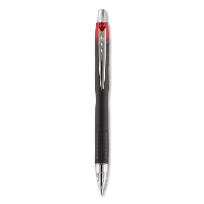 uniball Jetstream Retractable Ballpoint Pen, Bold 1 mm, Red Ink, Black Barrel