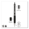 uniball Signo 207 Gel Pen, Retractable, Bold 1 mm, Black Ink, Translucent Black Barrel, Dozen