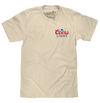 Coors Light Baseball League Front and Back Beer Logo T-Shirt - Cream