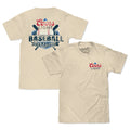 Coors Light Baseball League Front and Back Beer Logo T-Shirt - Cream by Tee Luv