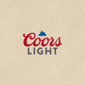 Coors Light Baseball League Front and Back Beer Logo T-Shirt - Cream by Tee Luv
