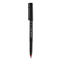 uniball ONYX Roller Ball Pen, Stick, Micro 0.5 mm, Red Ink, Black Matte Barrel, Dozen