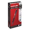 uniball Signo 207 Needle Point Gel Pen, Retractable, Medium 0.7 mm, Blue Ink, Black Barrel, Dozen
