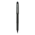 uniball Grip Roller Ball Pen, Stick, Micro 0.5 mm, Black Ink, Black Barrel, Dozen