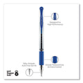 uniball Signo GRIP Gel Pen, Stick, Medium 0.7 mm, Blue Ink, Silver/Blue Barrel, Dozen