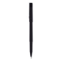 uniball Roller Ball Pen, Stick, Micro 0.5 mm, Black Ink, Black Matte Barrel, Dozen