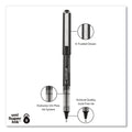 uniball VISION Roller Ball Pen, Stick, Bold 1 mm, Black Ink, Black Barrel, Dozen