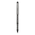 uniball VISION Needle Roller Ball Pen, Stick, Fine 0.7 mm, Black Ink, Silver Barrel, Dozen