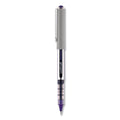 uniball VISION Roller Ball Pen, Stick, Fine 0.7 mm, Majestic Purple Ink, Gray Barrel, Dozen