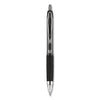 uniball Signo 207 Gel Pen, Retractable, Bold 1 mm, Black Ink, Translucent Black Barrel, Dozen
