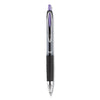 uniball Signo 207 Gel Pen, Retractable, Medium 0.7 mm, Purple Ink, Smoke/Black/Purple Barrel, Dozen