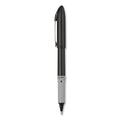 uniball Grip Roller Ball Pen, Stick, Fine 0.7 mm, Black Ink, Black Barrel, Dozen