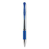 uniball Signo GRIP Gel Pen, Stick, Medium 0.7 mm, Blue Ink, Silver/Blue Barrel, Dozen