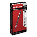uniball VISION Roller Ball Pen, Stick, Bold 1 mm, Black Ink, Black Barrel, Dozen